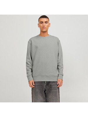 Jack & Jones Jack&Jones Star Basic Erkek Gri Bisiklet Yaka Sweatshirt
