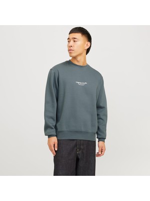 Jack & Jones Jack&Jones Vesterbro Erkek Yeşil Bisiklet Yaka Sweatshirt