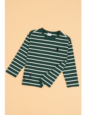 U.S. Polo Assn. Erkek Çocuk Koyu Yeşil Bisiklet Yaka Sweatshirt 50316684-VR079