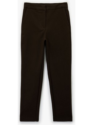 Koton Slim Fit Cepli Yüksek Bel Cigarette Pantolon