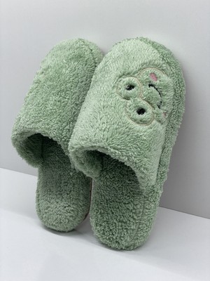 ModaFrato FROG Kurbağalı Kapalı Kadın Ev Terliği Günlük Rahat Kışlık Terlik