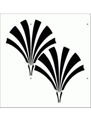 Artikel Art Deco Küçük Stencil Tasarımı 30 x 30 cm