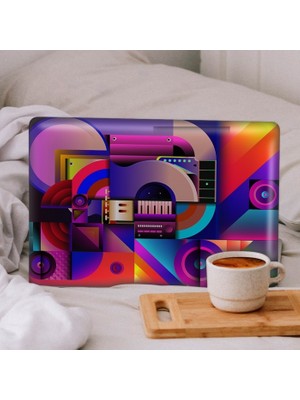 Artikel Artikel Kübik Müzik Desen Notebook Sticker