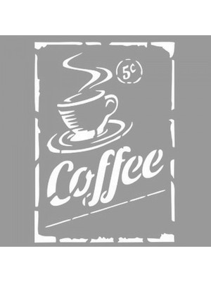 Artikel Coffee Poster Stencil Tasarımı 30 x 30 cm