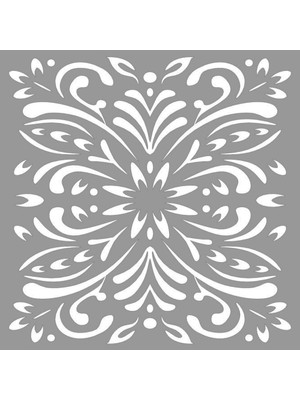 Artikel Karo Elizabeth Stencil Tasarımı 30 x 30 cm