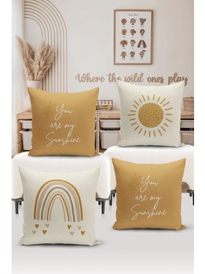 Filamente 4'lü Kırlent Kılıf Seti Çocuk Bebek Odası Dijital Baskılı