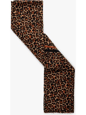 Koton Leopar Desenli Uzun Atkı