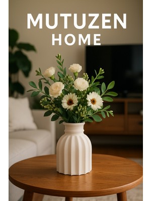 Şık Dekoratif Vazo - Taş Tozu