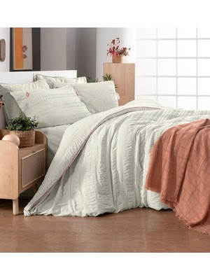 Sarev Beyaz Nevresim Takımı Md Cmfrt Leon Nt Çk 2y D, Beyaz