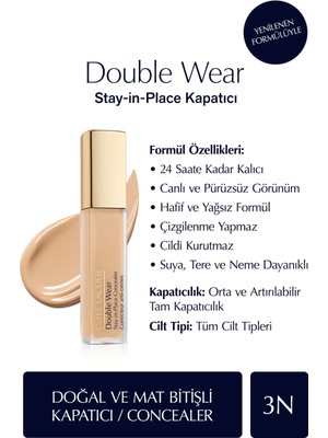 Estee Lauder Kapatıcı - Double Wear Stay-In-Place Concealer - Renk: 3N Medium (Neutral) 12ml
