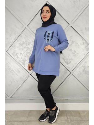 Pys Giyim Kadın D Toka ve Püskül Detaylı Tesettür Tunik