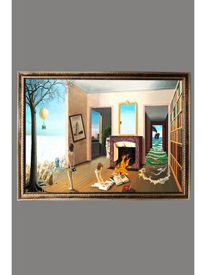 Dolce Mariee Hafızanın Boşluklarında Desenli Dijital Baskılı Kadife Kumaş Çerçeveli Tablo TBL0050