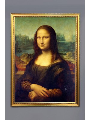 Dolce Mariee Mona Lisa Desenli Dijital Baskılı Kadife Kumaş Çerçeveli Tablo TBL0033