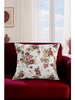 Premier Home Duck Güllü Kırlent Kılıfı Pudra Sarı V1 45X50