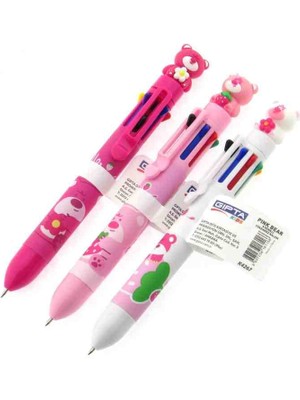Gıpta Gıpta Tükenmez Kalem-Pink Bear 8 Rwnk - Color K4267