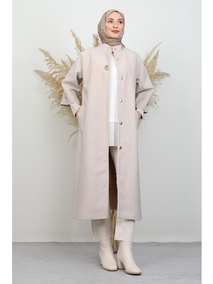 Gold Toka Detay Kaban Krem