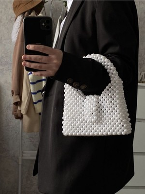 Ravinity Tasarım Inci Çanta, Incili El Çantası