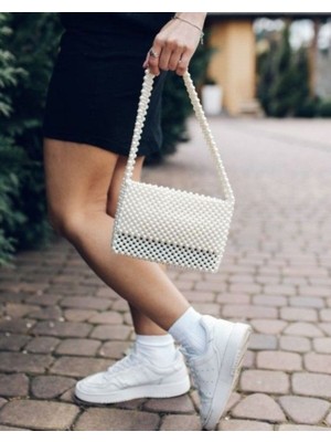 Ravinity Inci Boncuklu Kapaklı Kol Çantası