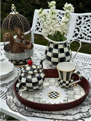 Damalı Papatya Peçete 2 Kişilik