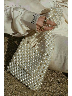 Ravinity Omuz Askılı Parlak Inci Boncuk Çanta