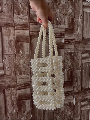 Ravinity Özel Tasarım Beyaz Inci Çanta