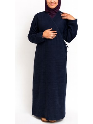 Bilenler %100 Pamuk Müslin Namaz Elbisesi Yandan Bağlamalı -Terletmeyen Rahat Kumaş, 36-48 Beden, Ibadet Kıyafeti