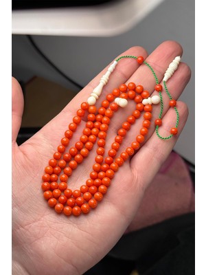 Tesbihkenti İsa Ceren İmzalı 99'luk Mercan Tesbih Fil Dişi İmame Müezzin