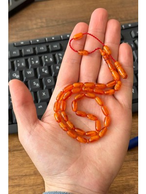 Tesbihkenti Narin Yapısı Kadifemsi Çekimi Kapsül Sııkma Kehribar Tesbih