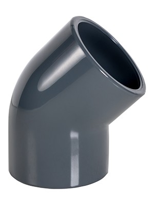 Fitvalf Uh-Pvc 45ºyapıştırma Muflu Dirsek Ø25-PN16-(5 Adet)