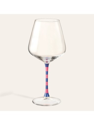 Zsa Zsa Zsu Loess Cam Kadeh 580 Ml Mavi - Pembe