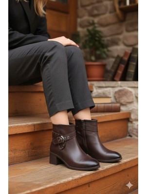 Fort 22202 Ventes Rahat 5 cm Topuk Yüksekliği Fermuarlı Kadın Bot