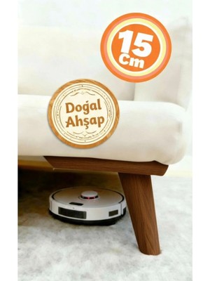 Legora Wood Design 1. Sınıf Gürgen Ağacı 15 cm Koyu Ceviz Mobilya Kanepe Koltuk Tv Ünitesi Yükseltme Ayakları