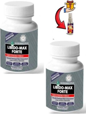 Libido Max Forte Erkeklere Özel Bölge Destekleyici 30'lu x 2 Adet+ Lustra Masaj Yağı