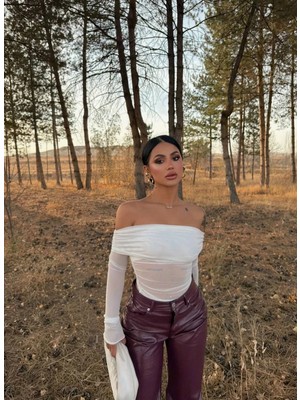 Aida Fashion Tul Detay Bluz