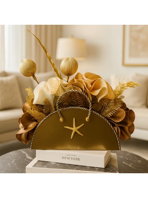 Lüks Çanta Latex Aranjman - Metal Saksı Eskitme