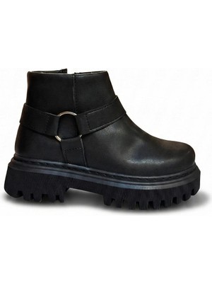 Ustalar Ayakkabı Siyah Kız Çocuk Bot 051.7243