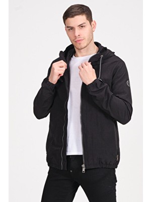 Pique Kapüşonlu Erkek Yağmurluk Hafif Spor Tarzı İlkbahar - Sonbahar Sezonu M