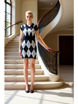 Benerly Kadın Alt Üst Baklava Desenli Jakarlı Triko Crop Bluz ve Mini Etek Takımı Şık ve Rahat Kombin Spor