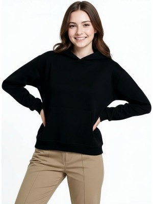 Oversize Kanguru Cepli Kapüşonlu Sweatshirt