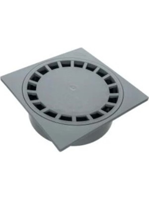 Beyco Çamur Kovalı Yer Süzgeci 25 x 25 cm - Ø 100 Lük Alttan Çıkış Yer Sifonu Yuvarlak Kapak