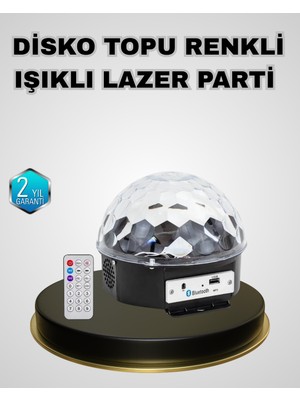 Bi Dünya Shop Bluetooth Hoparlörlü LED Disko Işığı Müzik Ritim Duyarlı ve Taşınabilir - UD001X-50NIH0