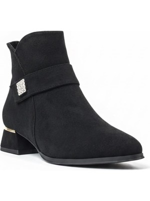 Ustalar Ayakkabı Siyah Süet Kadın Topuklu Bot 659.714