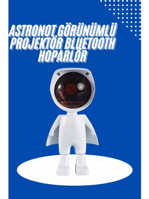 Bi Dünya Shop Astronot Işık Projektörü Gökkuşağı Projeksiyon Gece Lambası Hediyelik - UD001X-50QH94