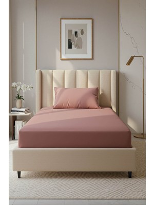 Favora %100 Pamuk Ranforce Premium Tek Kişilik Lastikli Çarşaf Seti - Pu