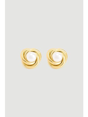 Gusto Sarmal Inci Küpe - Gold