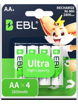 Ebl 2800 Mah Nimh Kalem Pil AA 4'lü