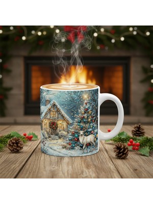 Yılbaşı Hediye Kupa 11, Tasarım Kupa, Baskılı Seramik Kupa, Temalı Kupa, Özel Tasarım Bardak, Kahve Kupası, Hediyelik Kupa