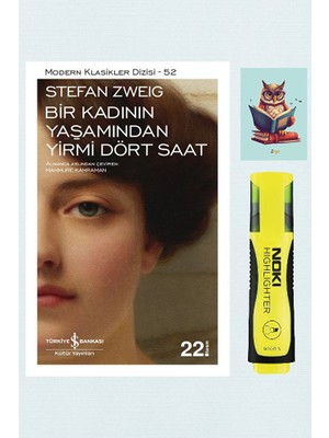 Dara Yayınları Bir Kadının Yaşamından Yirmi Dört Saat-Stefan Zweig-Iş Bankası Kültür-Sarı Fosforlu Kalem-Not Defter
