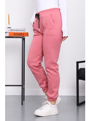 İmaj Butik Gül Kurusu Üç İplik Şardonlu Eşofman Altı