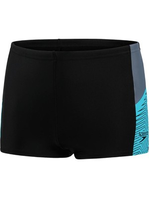 Speedo Dive Erkek Çocuk Yüzücü Mayo Siyah-Mavi - 11-12 Yaş
